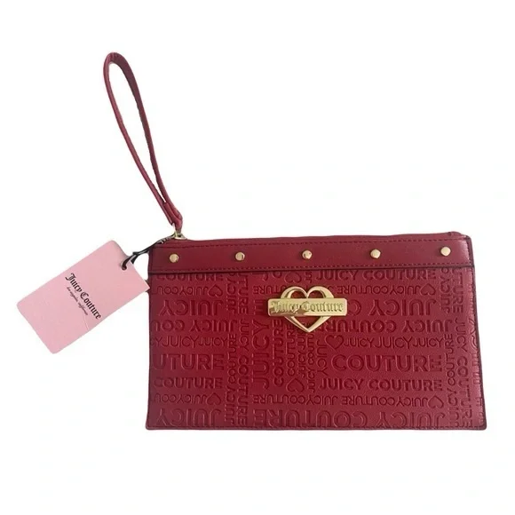 Juicy Couture Red Wrislet Clutch with Gold Accents ❤️ - Picture 2 of 7
